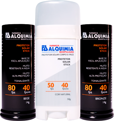 Protetor Solar Stick Alquimia 3 produtos