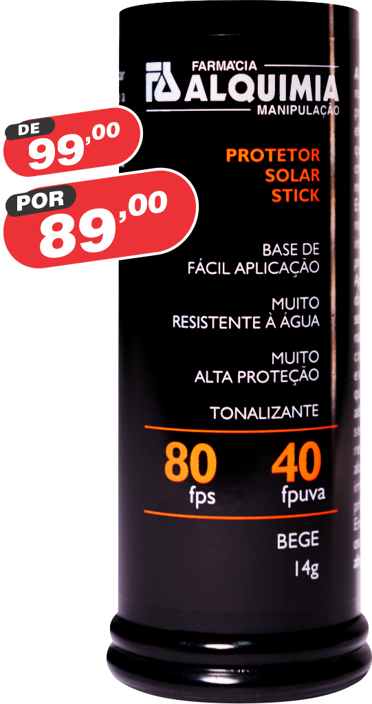 Protetor Solar Stick Alquimia Bege com Preço Promocional Bastão