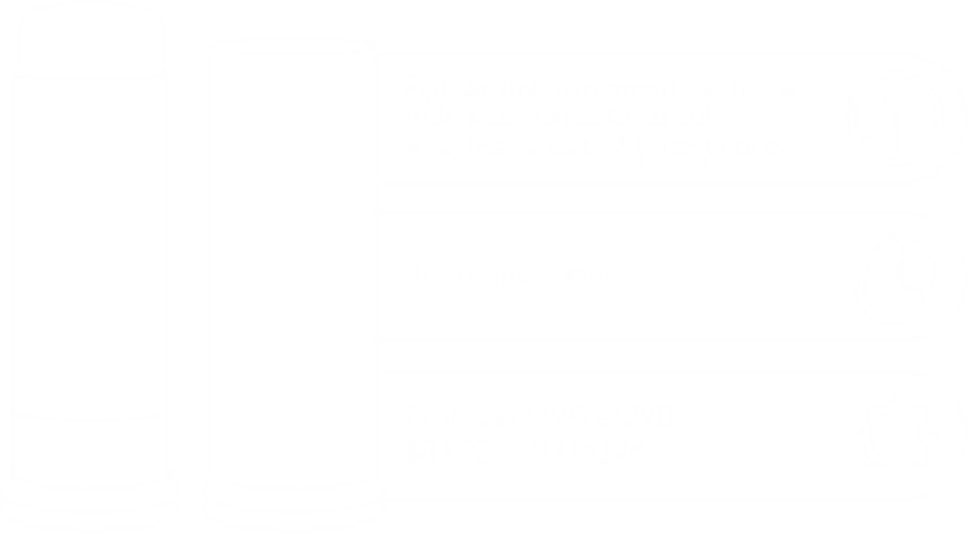 Protetor Solar Stick Alquimia Cor Bastão Vetorizado Branco com Informações